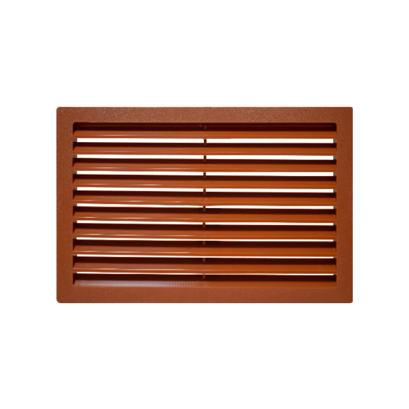 Rejilla de ventilación 200 × 300 mm en polipropileno, área de ventilación 224 cm², espesor 1.8 mm, disponible en blanco, gris, negro y almendra.