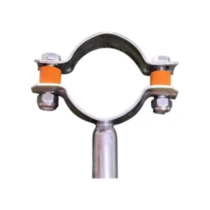 ABRAZADERA DE ACERO CON SOPORTE ROSCADO 2 MM