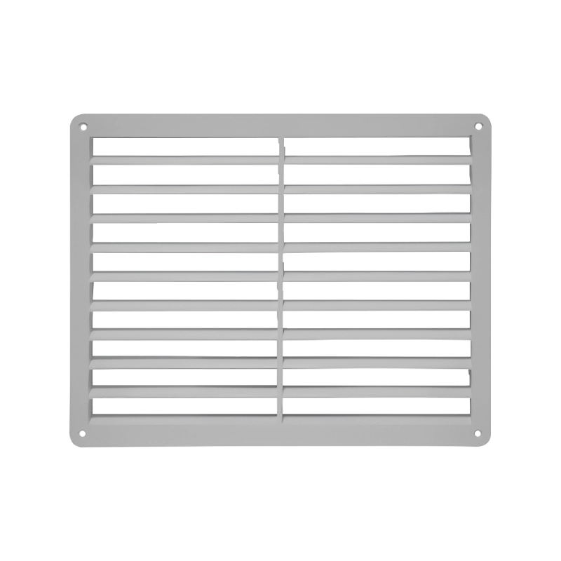 Rejilla 179x232 Taviexport para ventilación de muebles, armarios y nichos. Disponible en blanco y negro. Diseño práctico, fácil instalación y flujo de aire eficiente.