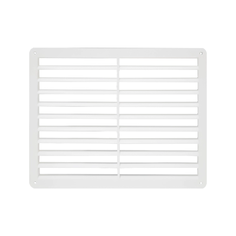 Rejilla 179x232 Taviexport para ventilación de muebles, armarios y nichos. Disponible en blanco y negro. Diseño práctico, fácil instalación y flujo de aire eficiente.