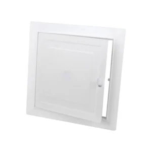 Tapas de registro con nicho de 15×15 cm a 30×30 cm, profundidad 2.5 cm, fácil instalación en muros, acceso discreto a cajas de paso y mantenimiento.